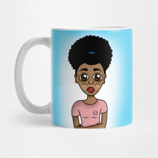 cute black girl digital art Mug